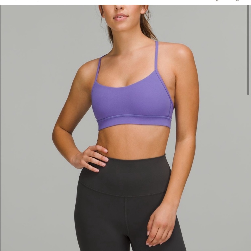 Lululemon flow y bra in charged indigo size 6
